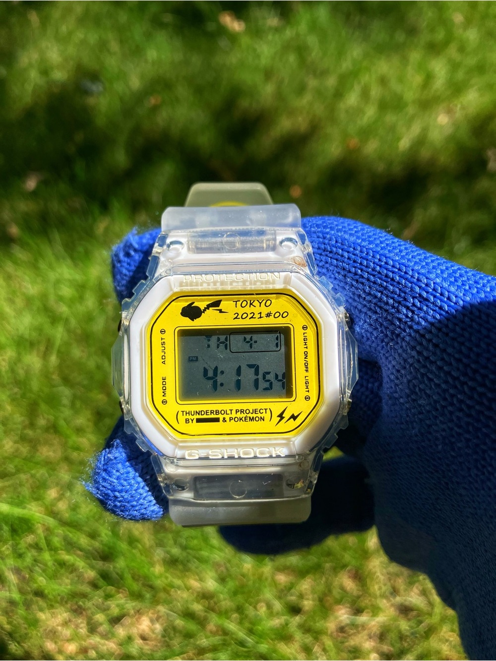 Custom G Shock Pokémon collab clear and yellow Colorway